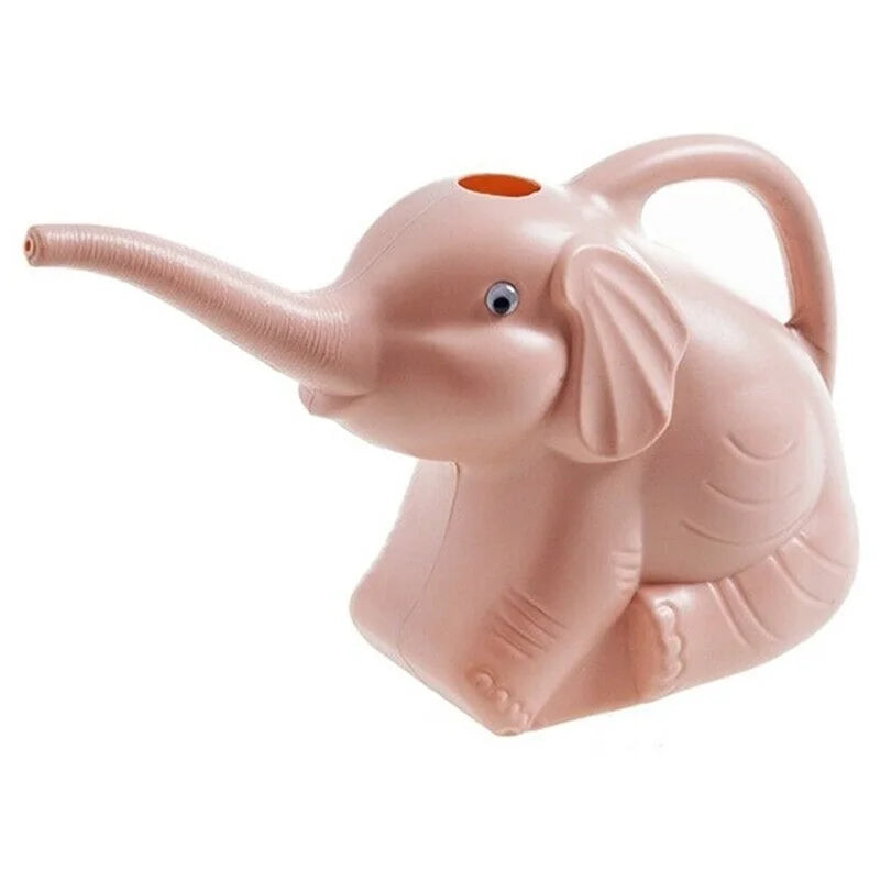 Watering Can Elephant-Shaped Trunk Spout & Integrated Handle