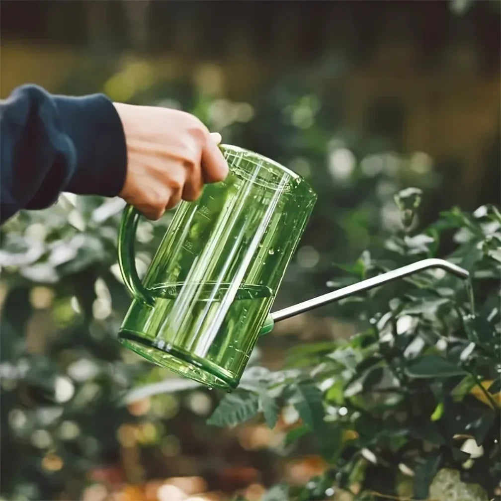 Watering Can Transparent Body & Long Metal Spout