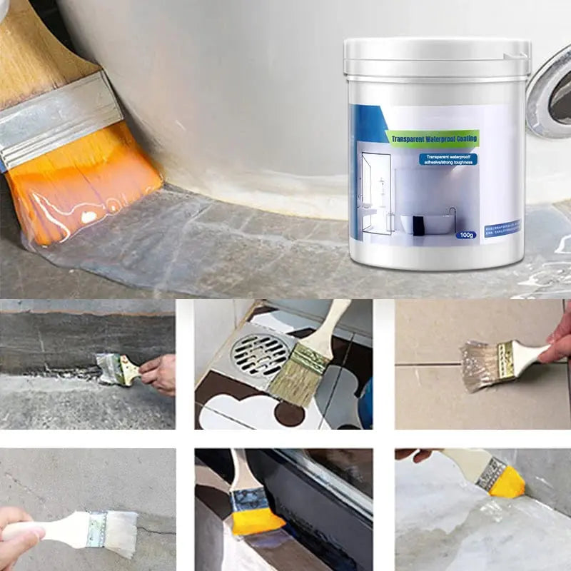 Waterproof Sealing Coating Transparent & Odorless Weatherproof 100 g Bottle