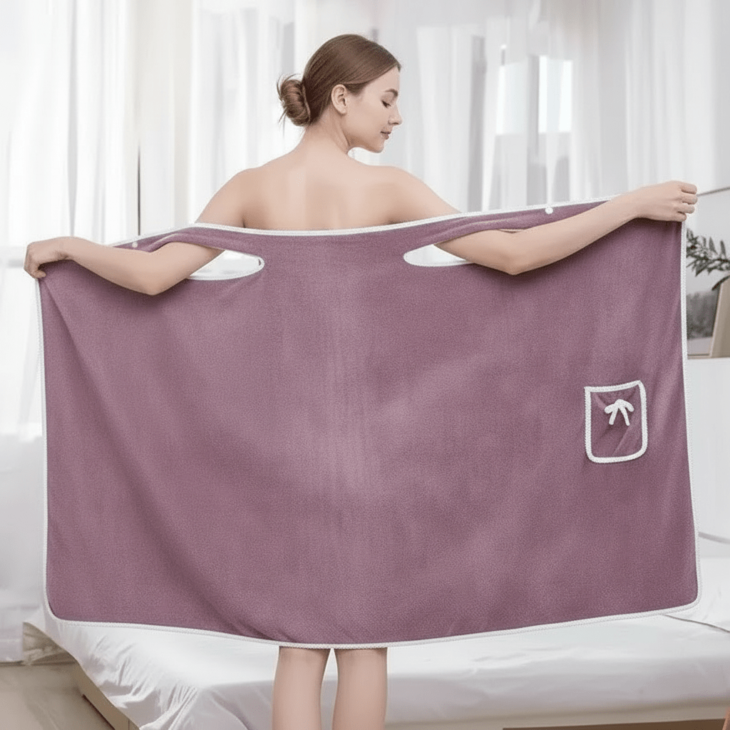 Wearable Bath Towel Quick-Drying Polyester Secure Wrap