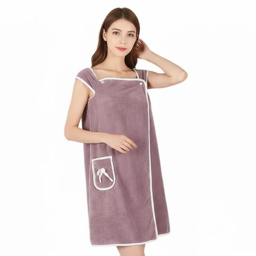 Wearable Bath Towel Quick-Drying Polyester Secure Wrap