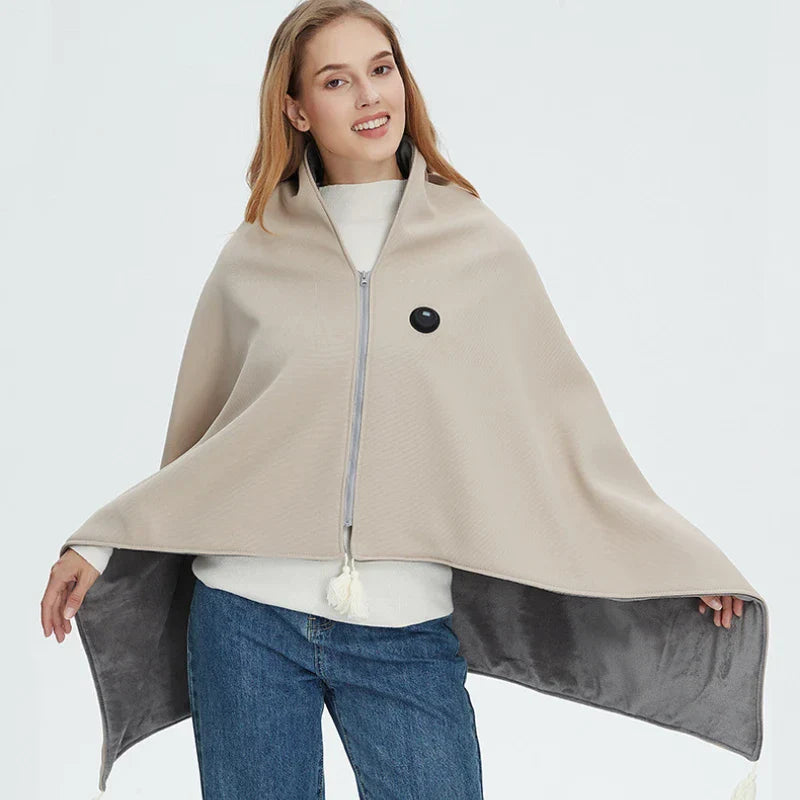 Wearable Heated Blanket USB-Powered Adjustable Heat
