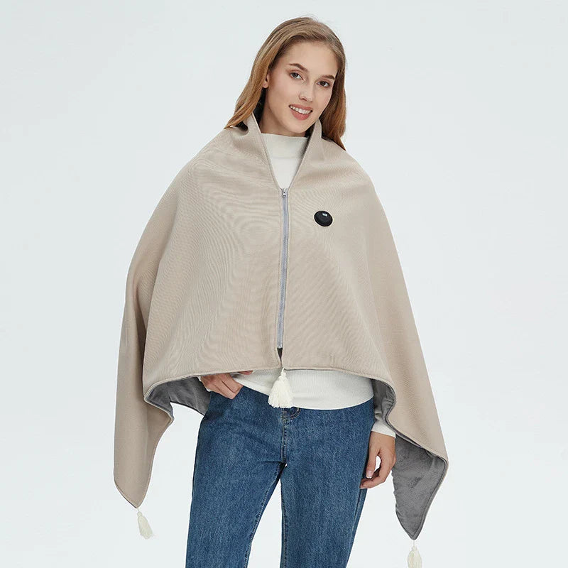 Wearable Heated Blanket USB-Powered Adjustable Heat