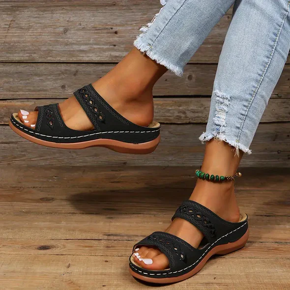 Wedge Sandals Triple Arch Support Memory Foam Insole Non-Slip