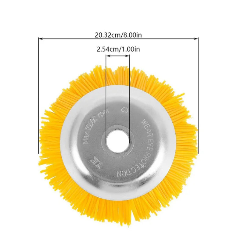 Weed Brush Attachment Nylon Bristles 22 cm Universal Fit