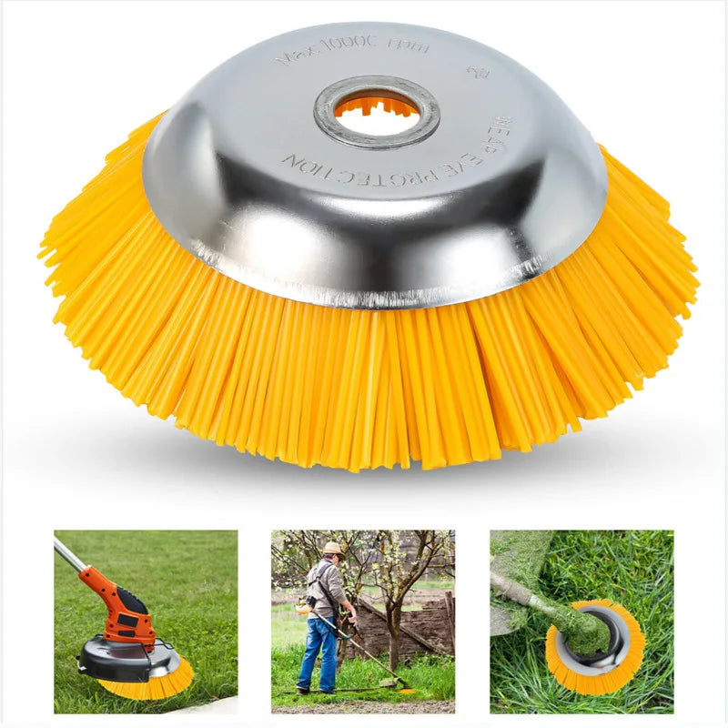 Weed Brush Attachment Nylon Bristles 22 cm Universal Fit