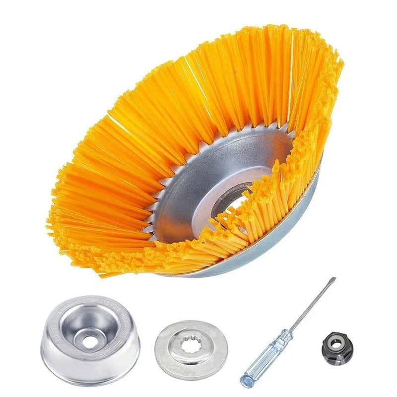 Weed Brush Attachment Nylon Bristles 22 cm Universal Fit