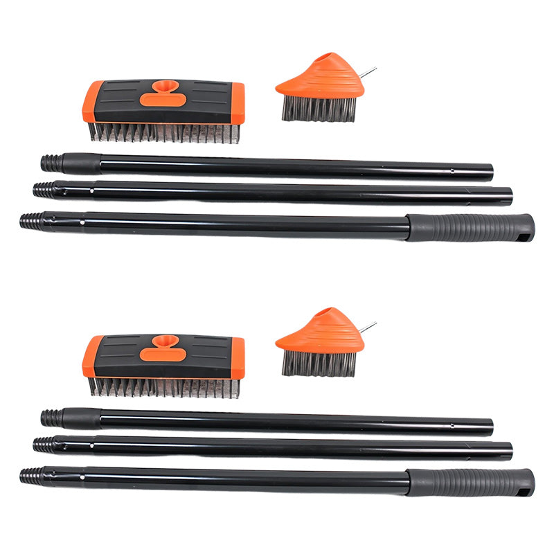 Weed Brush Set 3-in-1 Carbon Steel Bristles & Adjustable Handle