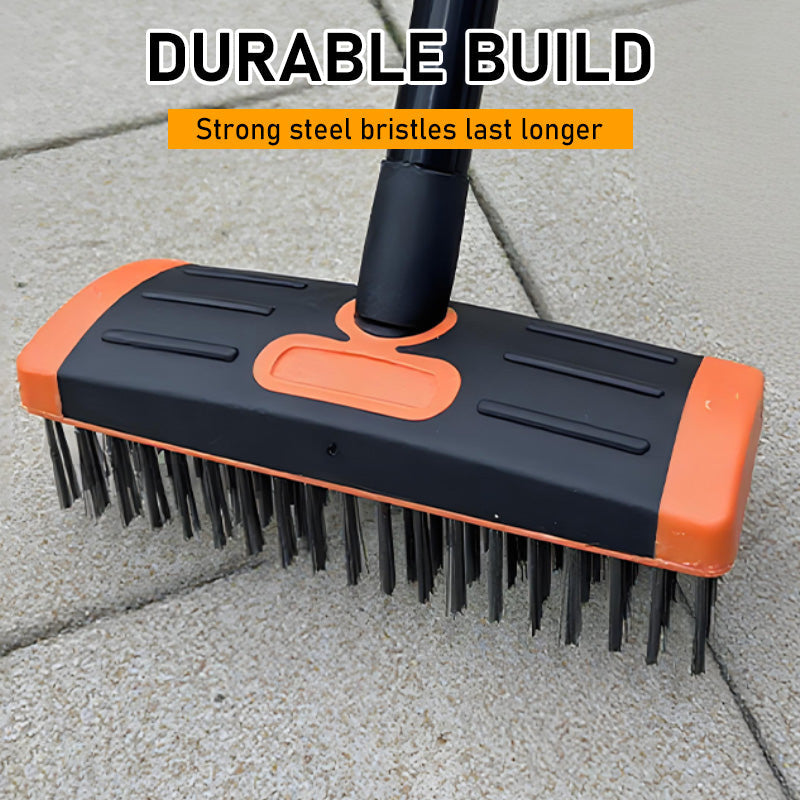 Weed Brush Set 3-in-1 Carbon Steel Bristles & Adjustable Handle