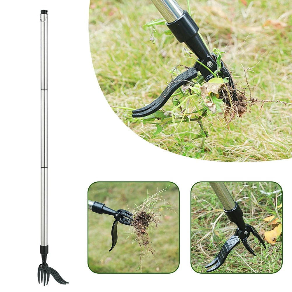 Weed Puller Stainless Steel Telescopic Handle & Foot Pedal