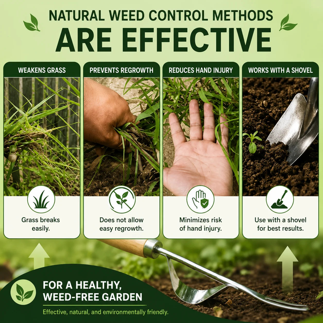 Weed Puller V-Shaped Steel Fork Lever Action