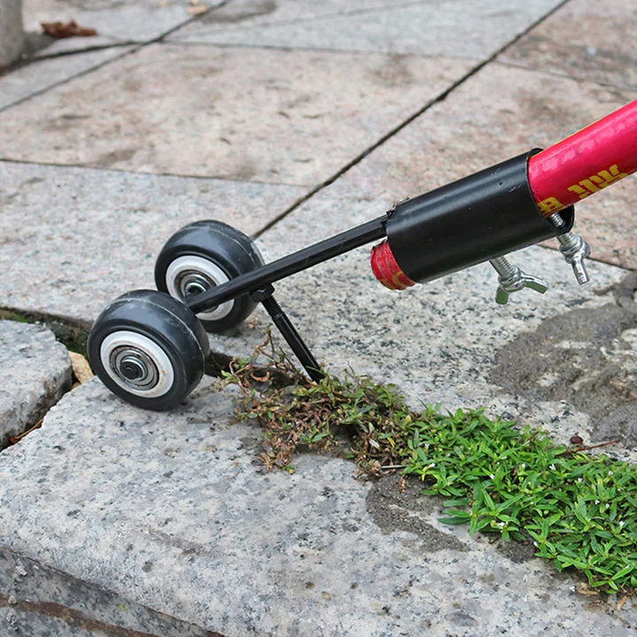 Weed Remover Back-Friendly Long Handle & Wheels 3.15 Inch