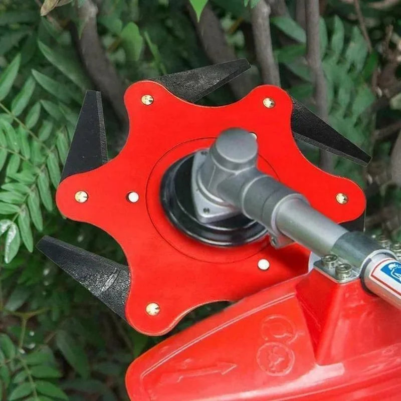 Weed Trimmer Head Manganese Steel 6 Teeth 1-Inch Mount