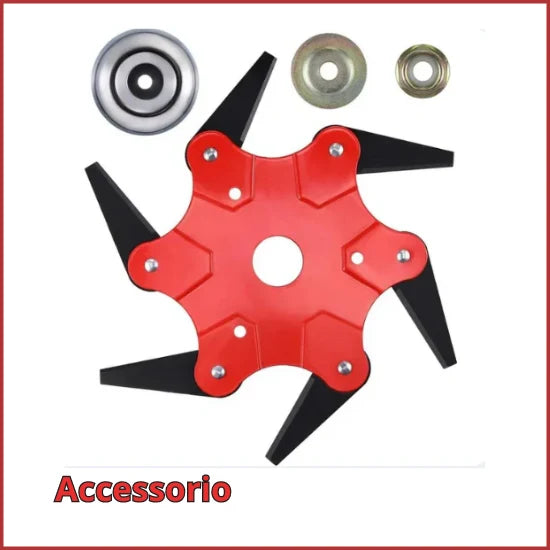 Weed Trimmer Head Manganese Steel 6 Teeth 1-Inch Mount