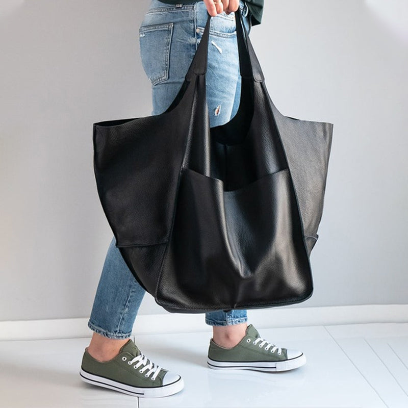 Weekender Bag PU Leather & Adjustable Straps Spacious Interior