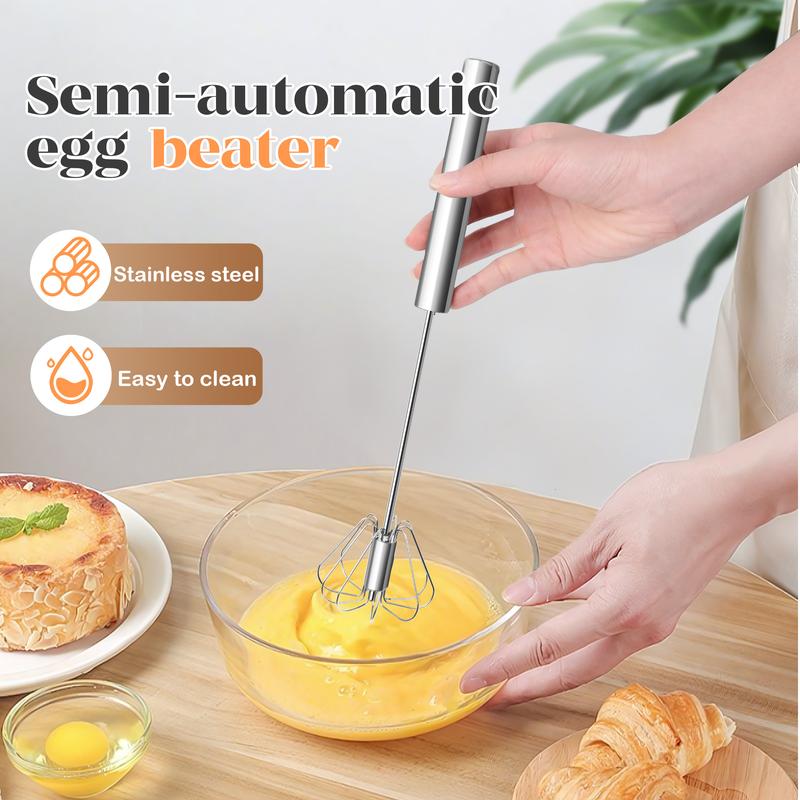 Whisk Spring-Loaded Push Battery-Free Stainless Steel