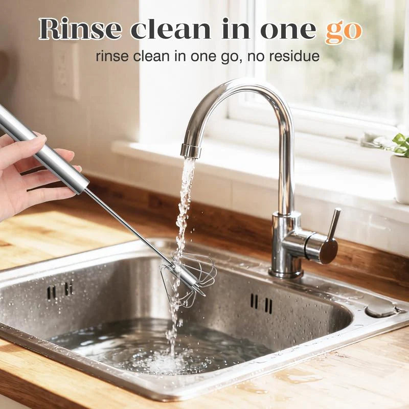 Whisk Spring-Loaded Push Battery-Free Stainless Steel