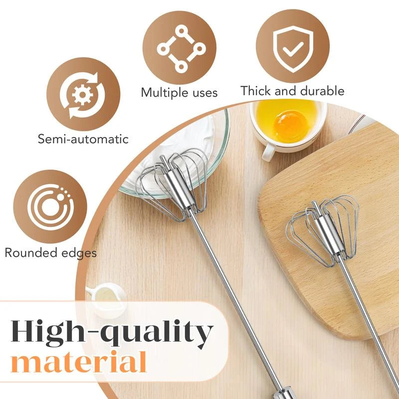 Whisk Spring-Loaded Push Battery-Free Stainless Steel