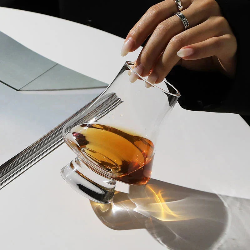Whiskey Glasses Lead-Free Conical Aroma-Enhancing Set of Four