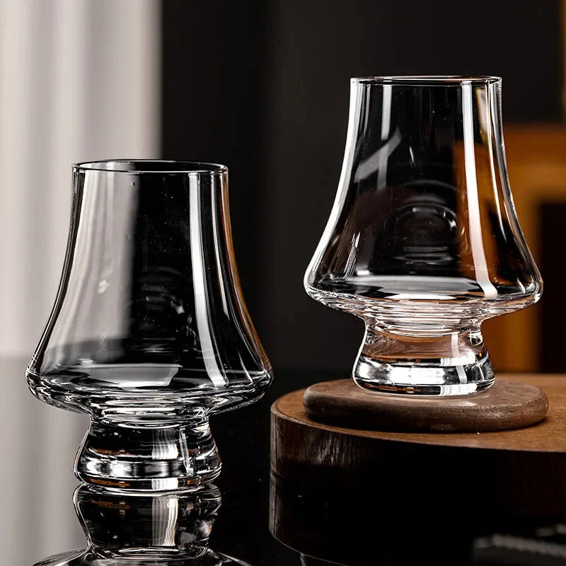 Whiskey Glasses Lead-Free Conical Aroma-Enhancing Set of Four
