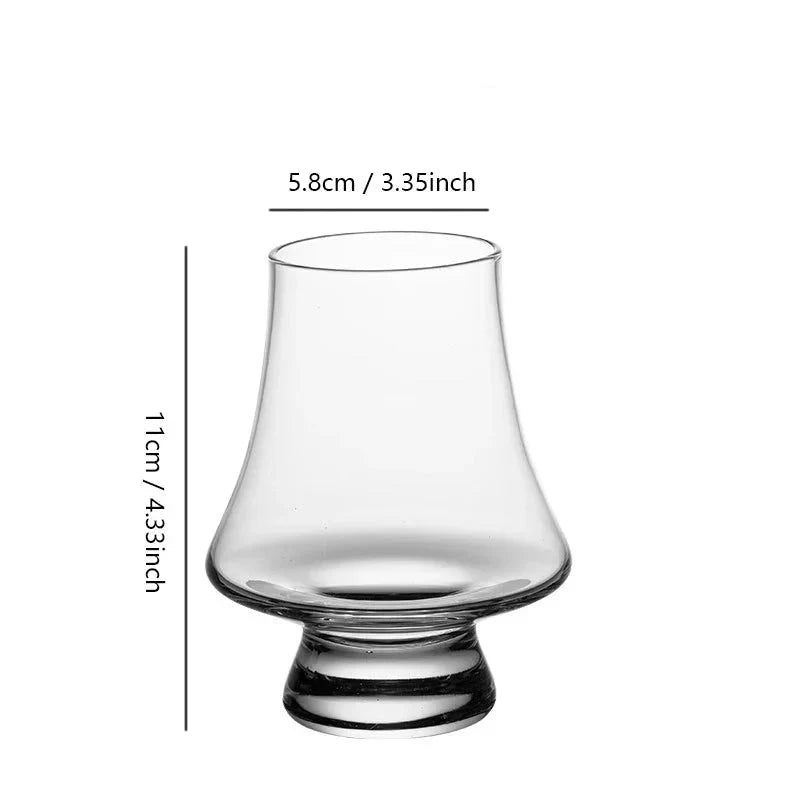Whiskey Glasses Lead-Free Conical Aroma-Enhancing Set of Four
