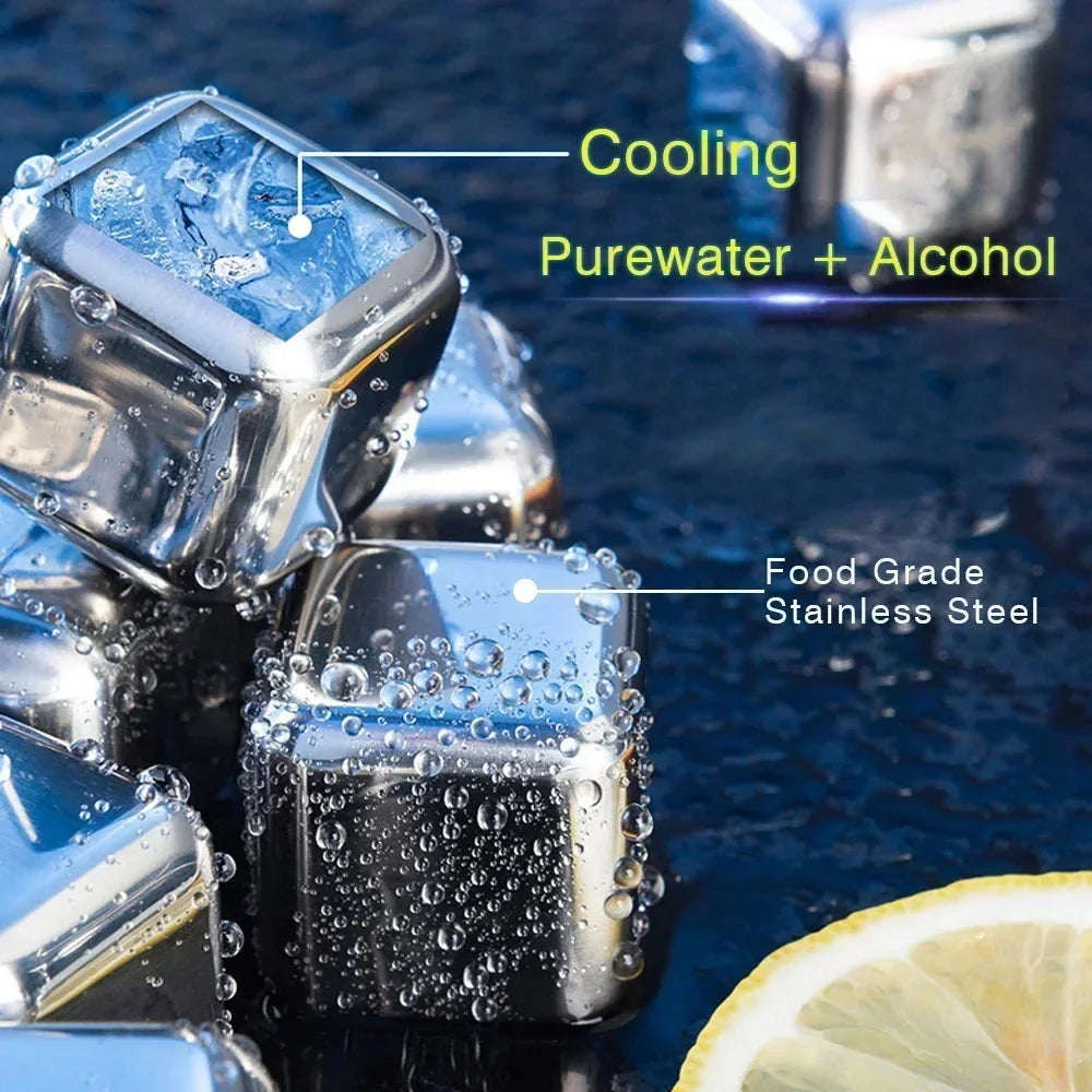 Whisky Cooling Stones Stainless Steel No Dilution Set of 8