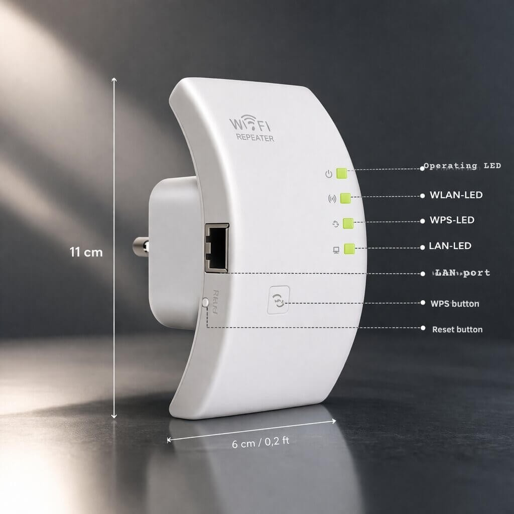 Wi-Fi Repeater Plug & Play Up to 300 Mbps
