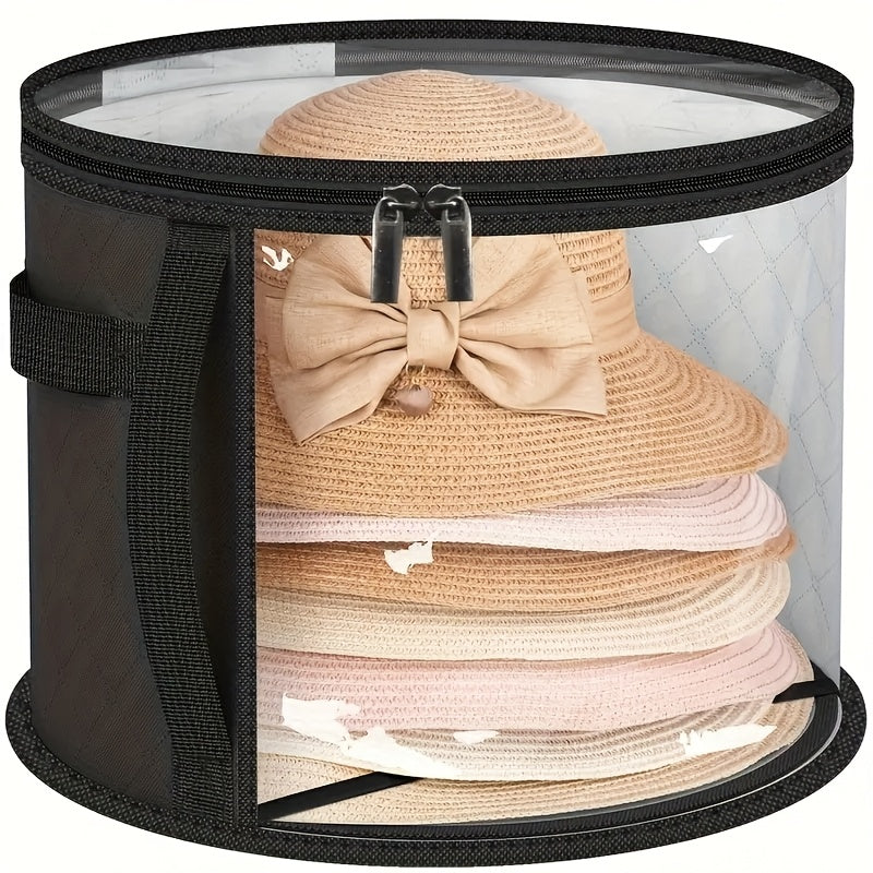 Wide-Brim Hat Box Extra Large Transparent Window