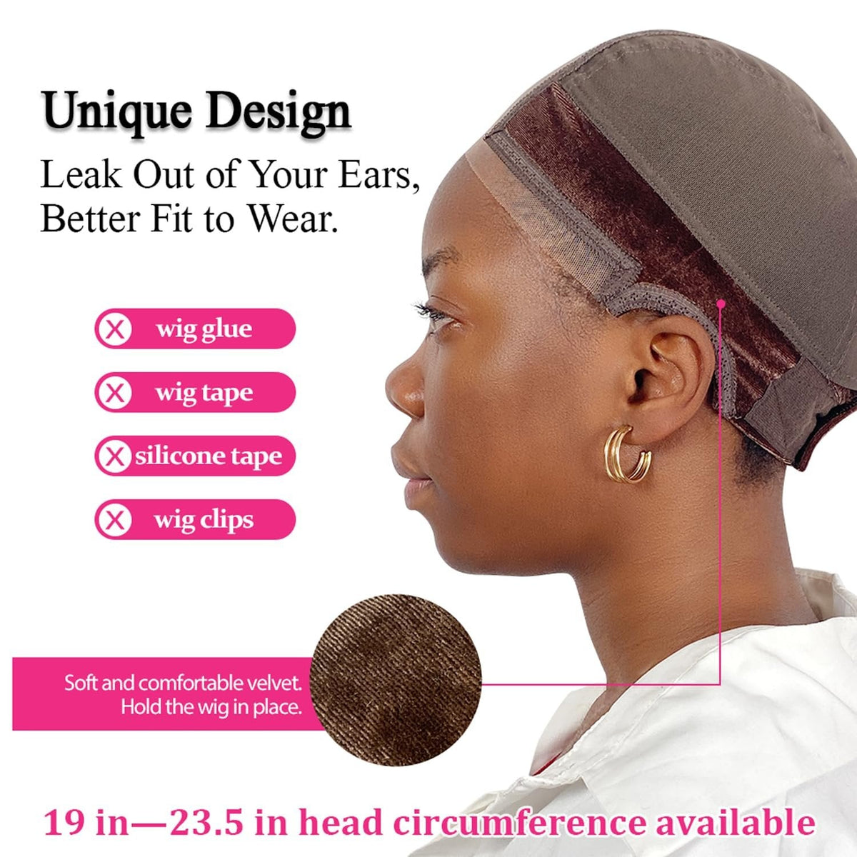 Wig Grip Cap Invisible Non-Slip Velvet Edge