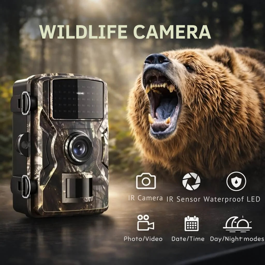 Wildlife Camera Infrared Night Vision Motion-Activated & Weatherproof