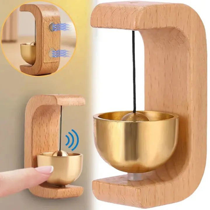 Wind Chime Magnetic No Tools Natural Wood Soothing Sound