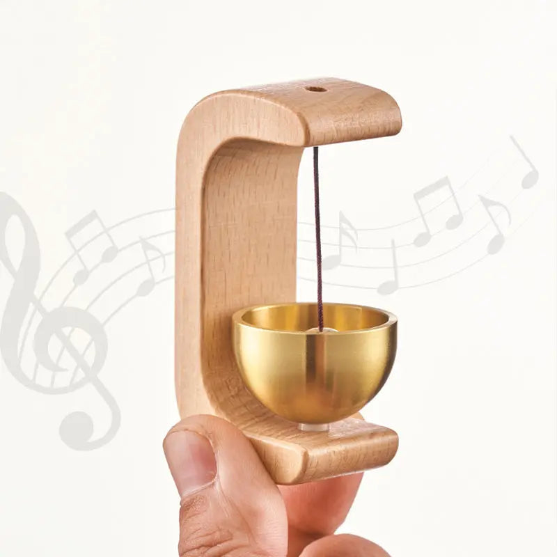 Wind Chime Magnetic No Tools Natural Wood Soothing Sound