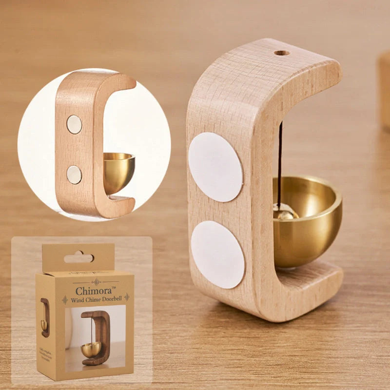 Wind Chime Magnetic Singing Bowl Wooden C-Shaped Stand