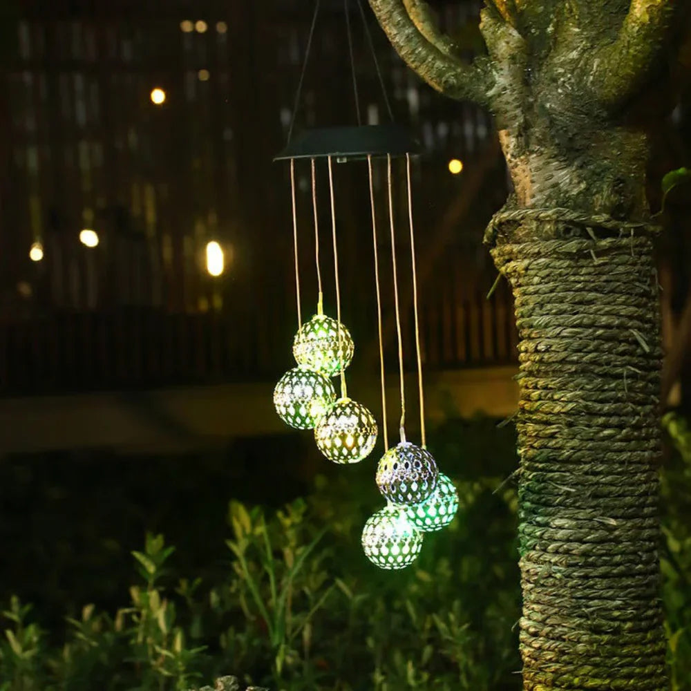 Wind Chime Solar-Powered Color-Changing LED Weather-Resistant