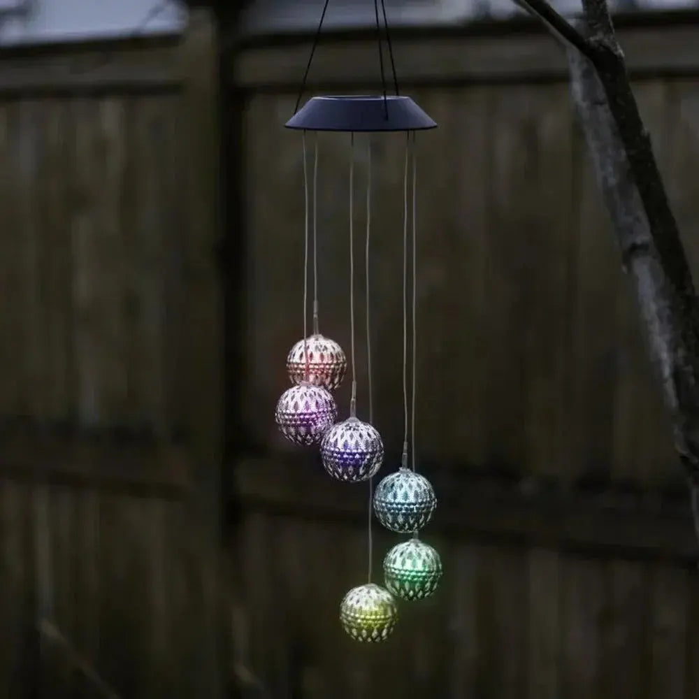 Wind Chime Solar-Powered Color-Changing LED Weatherproof