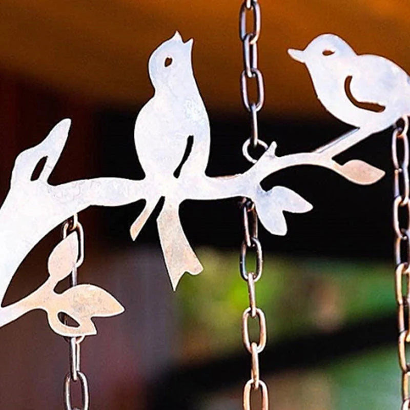 Wind Chime Weatherproof Iron Bird Motif Four Tuned Bells
