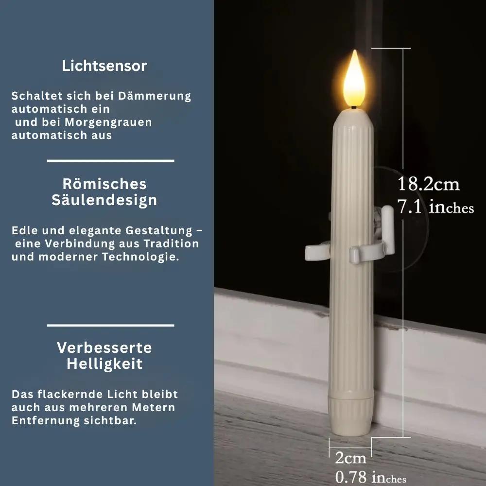 Window Candles 6-Pack Realistic Flicker Dusk Sensor & Timer
