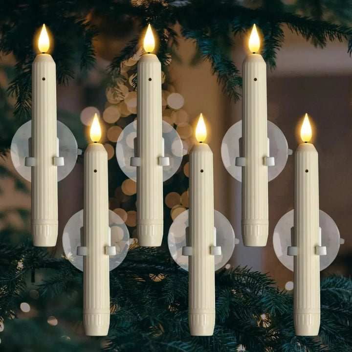 Window Candles 6-Pack Realistic Flicker Dusk Sensor & Timer