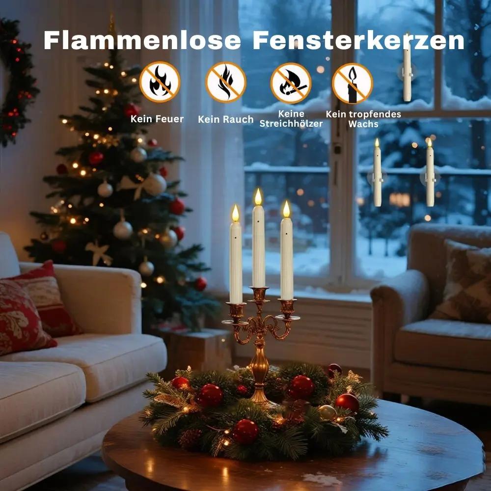 Window Candles 6-Pack Realistic Flicker Dusk Sensor & Timer