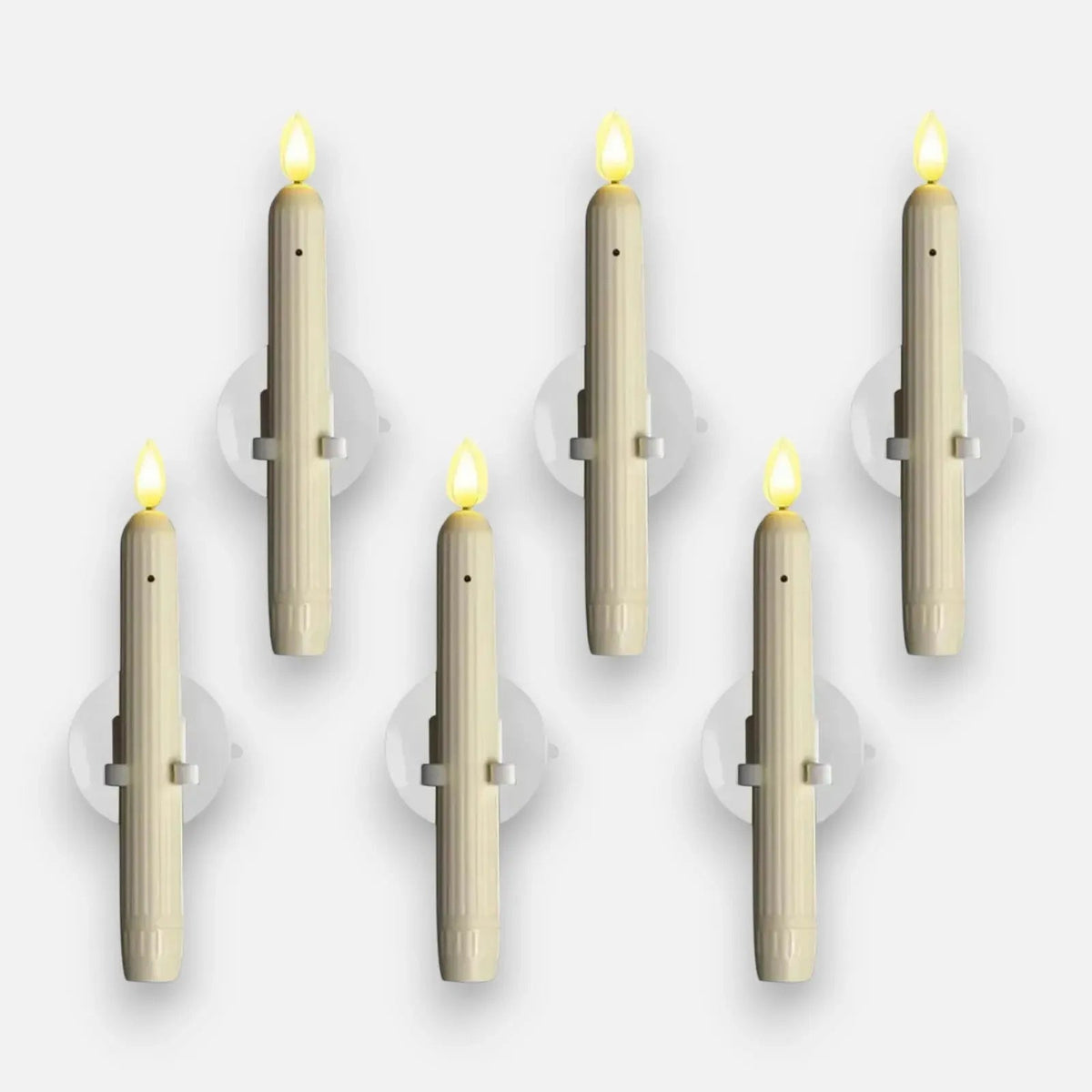 Window Candles 6-Pack Realistic Flicker Dusk Sensor & Timer