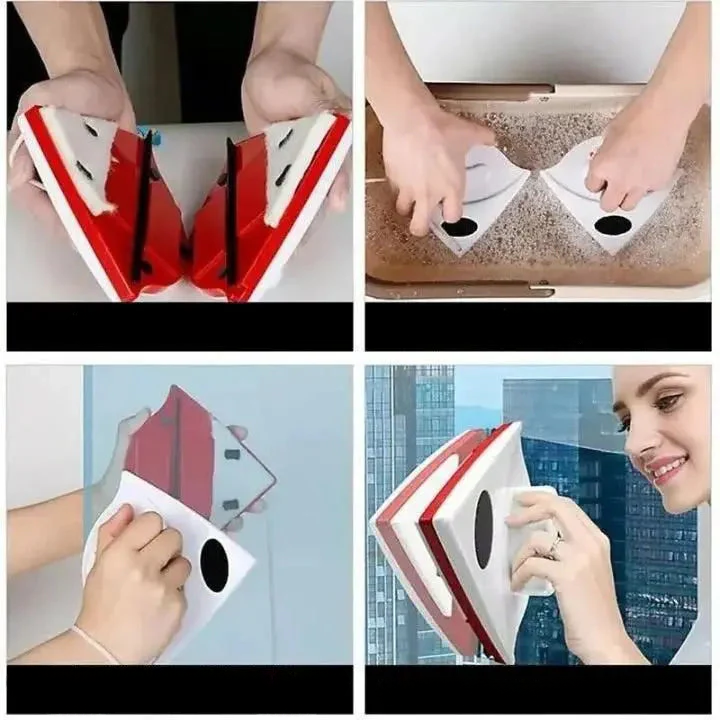 Window Cleaner Double-Sided Magnetic Washable Microfiber