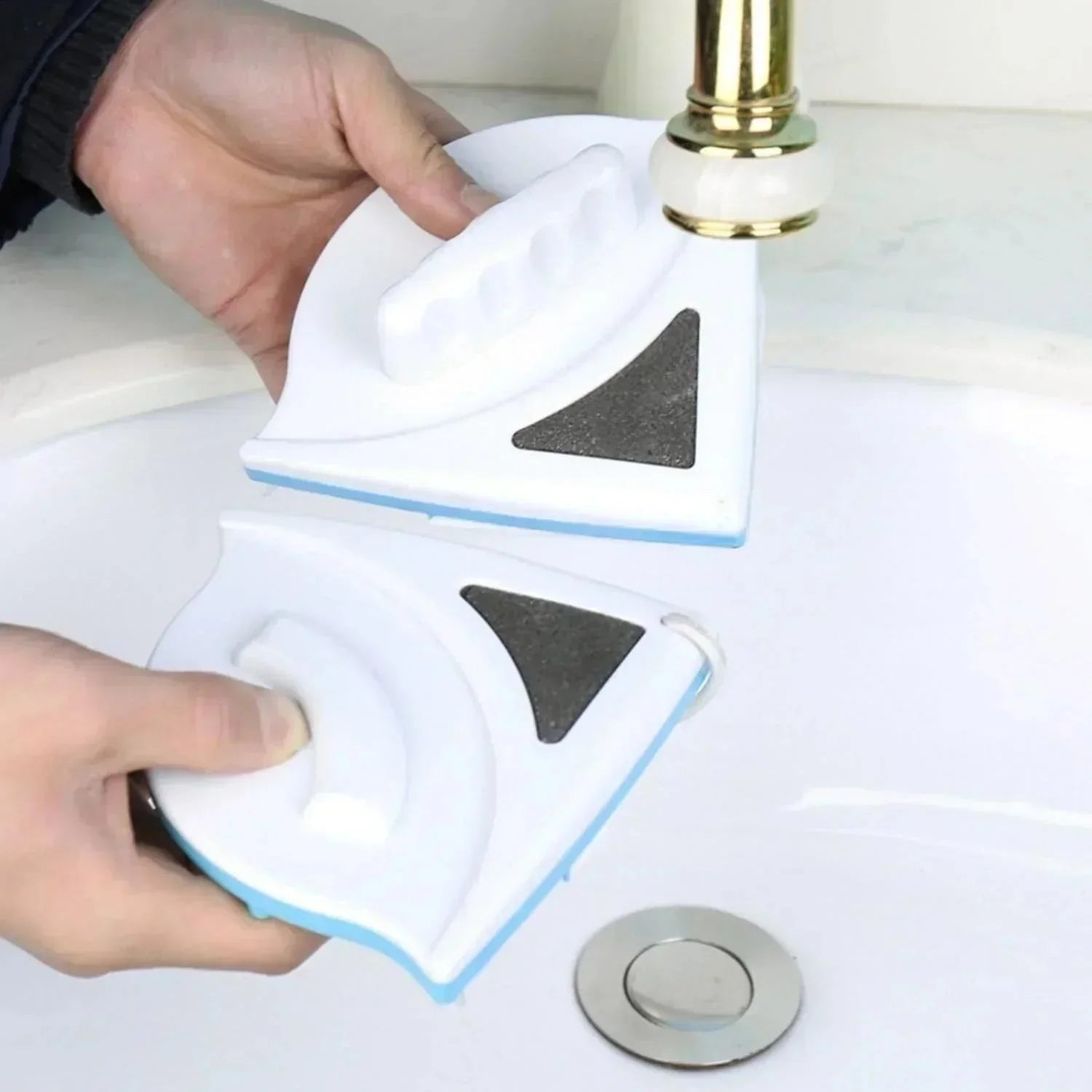 Window Cleaner Double-Sided Magnetic Washable Microfiber Pads Safety Rope