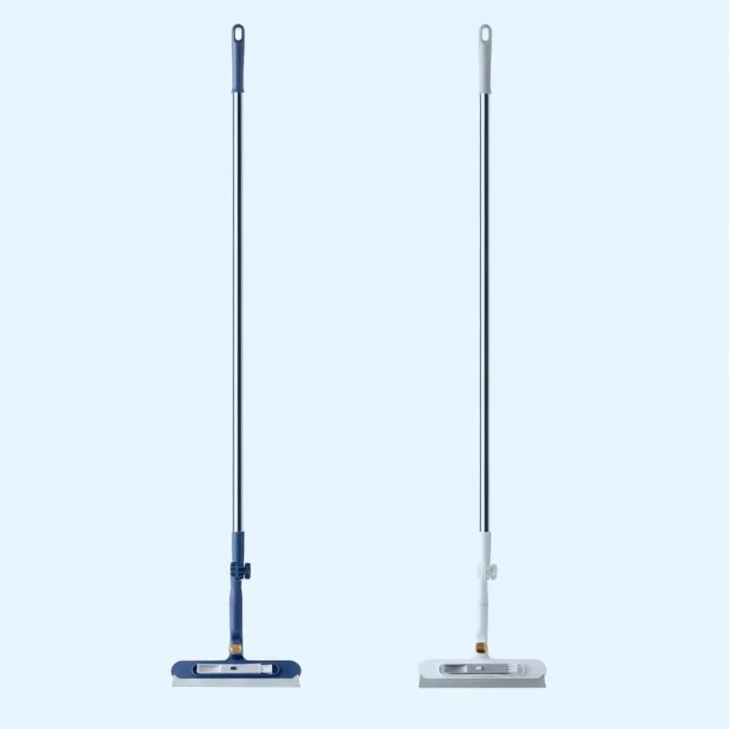 Window Cleaner Double-Sided Sponge & Squeegee Adjustable Telescopic Pole