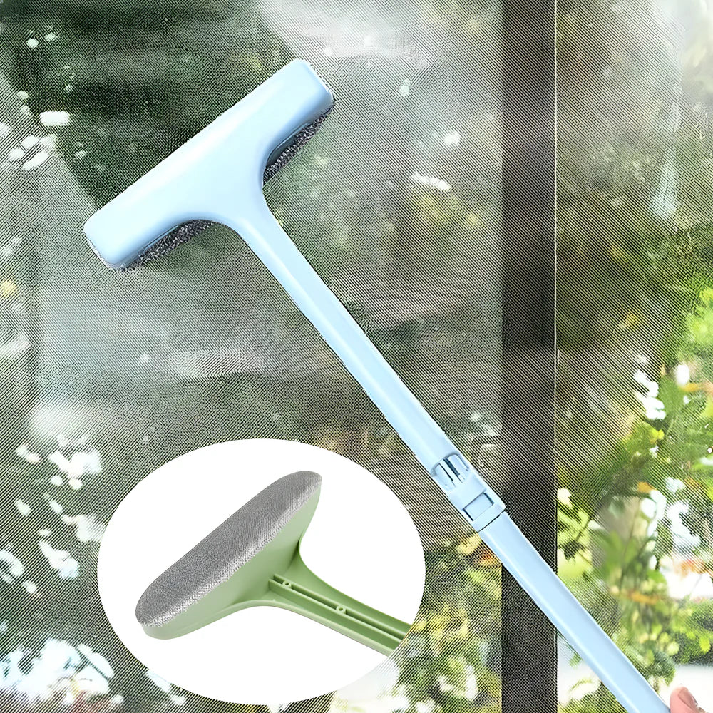 Window Cleaner Telescopic Handle Extendable 59 In Velvety Squeegee