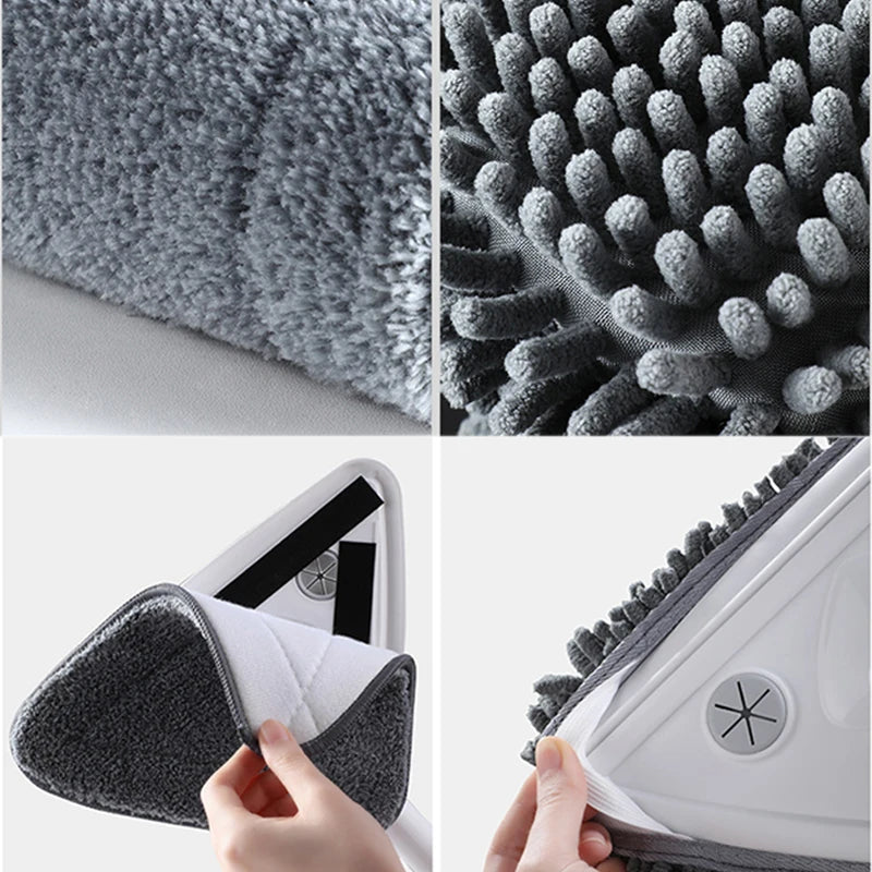 Window Cleaner Triangular 360° Swivel Extendable Stainless Steel Handle
