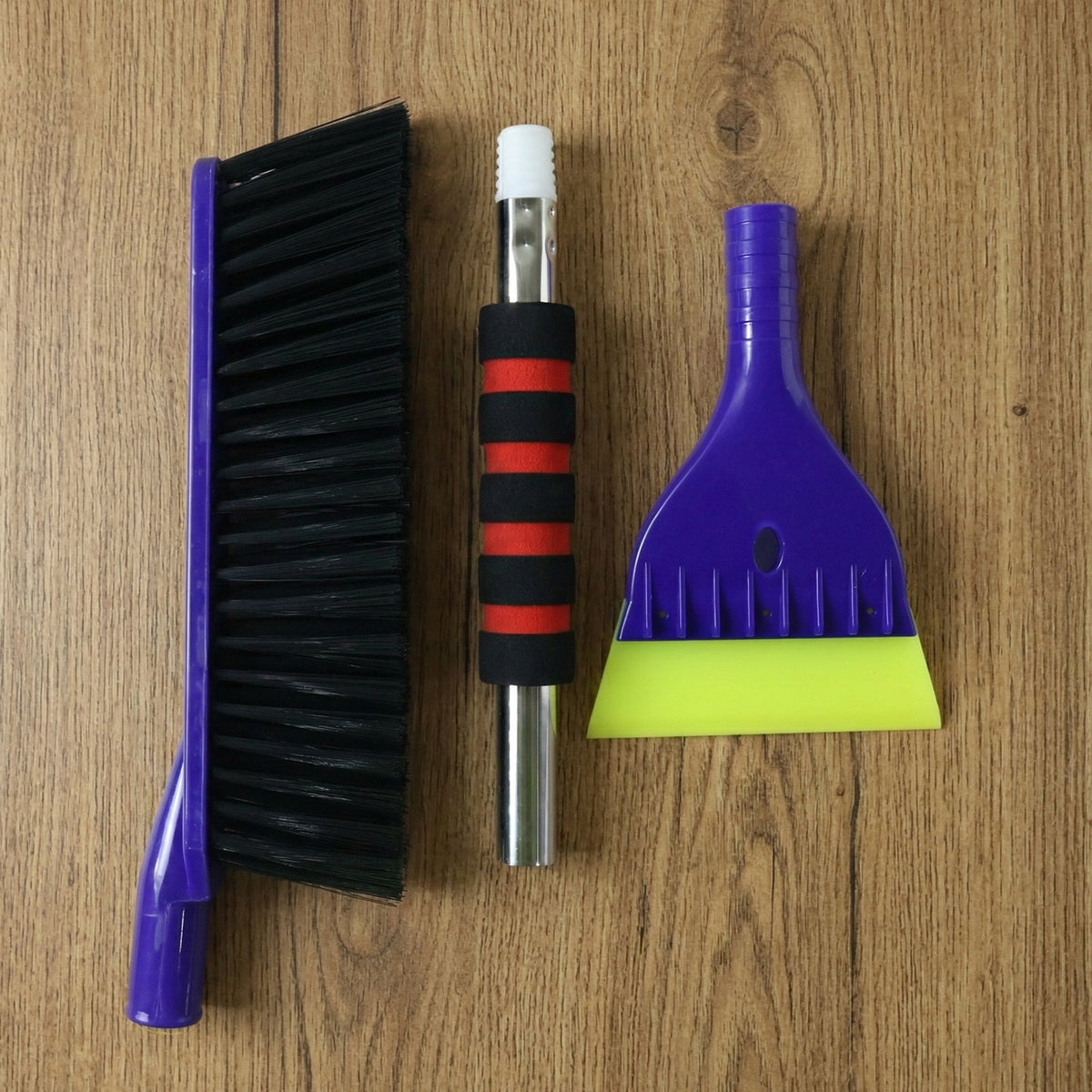 Window Frame Cleaning Brush 2-in-1 Scraper Non-Slip Handle