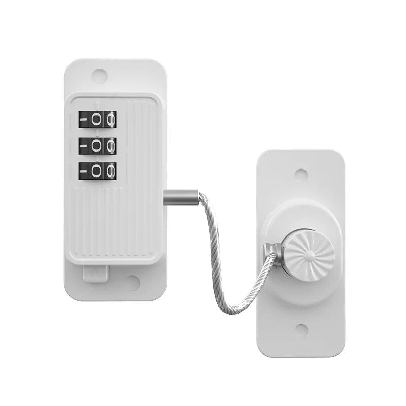 Window Lock Self-Adhesive No-Drill 3-Digit Combination & Key