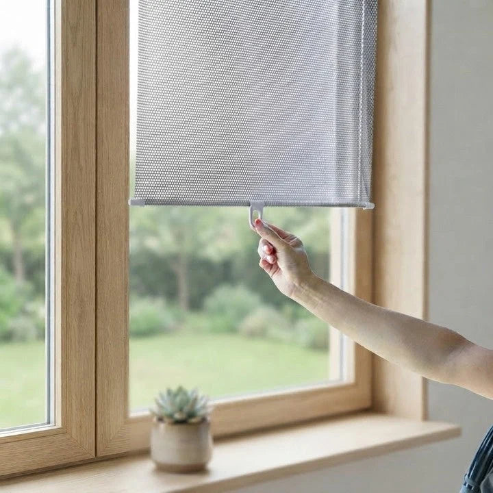 Window Roller Blind Tool-Free Electrostatic UV & Heat Protection