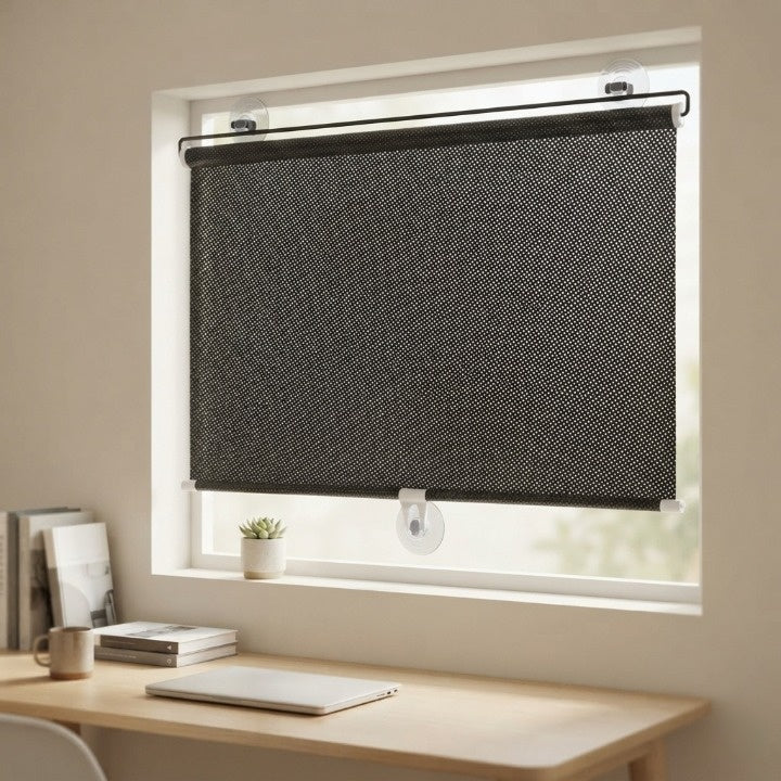 Window Roller Blind Tool-Free Electrostatic UV & Heat Protection