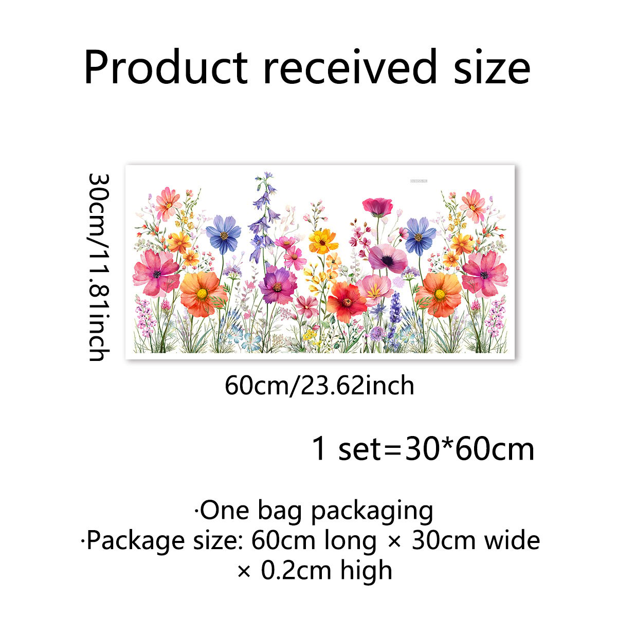 Window Sticker Floral & Butterfly Reusable PVC